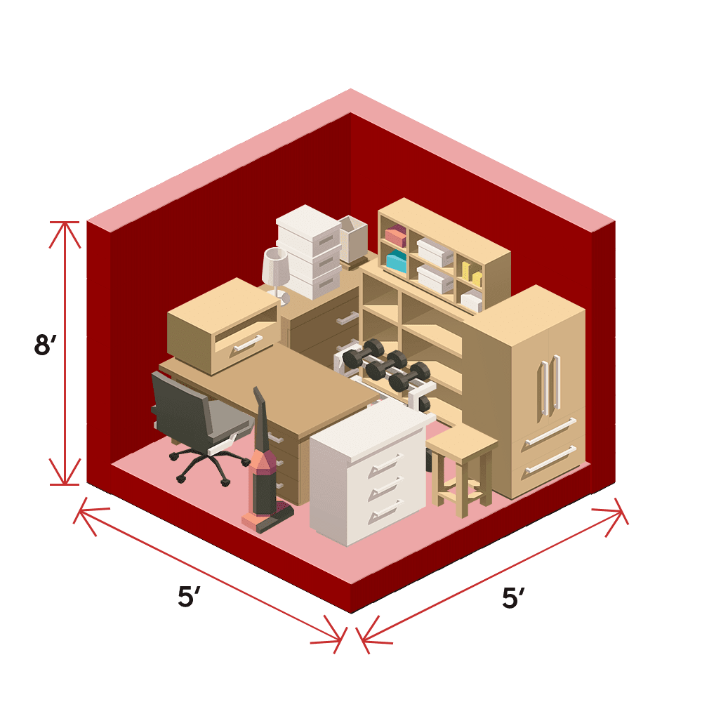 5 x 5 storage unit