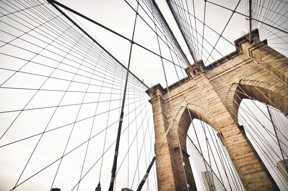 View on the Brooklyn Bridge, Brooklyn, NY