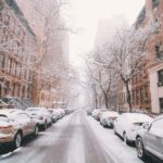 a snow street in New York City