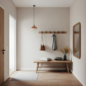 spring cleaning in the hallway