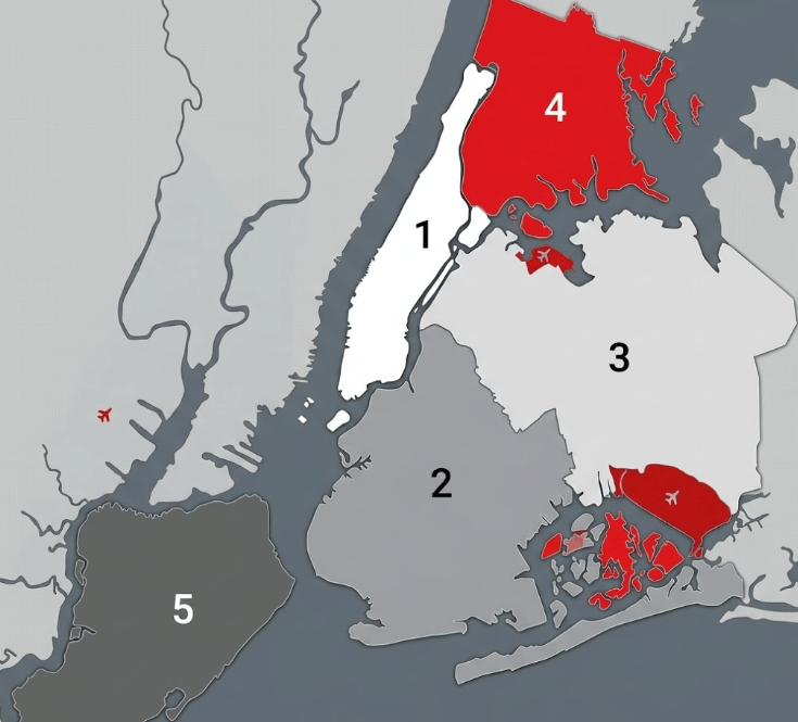 NYC borough map
